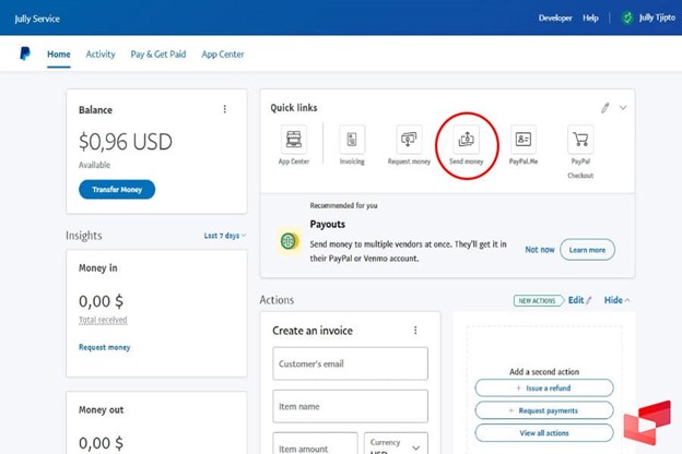 مراحل انتقال پول در پی پال
