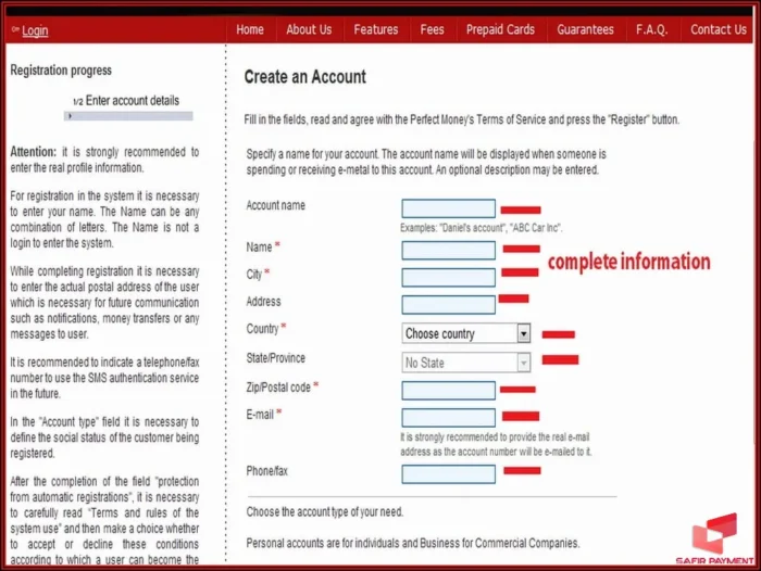 نحوه افتتاح حساب پرفکت مانی برای کاربران ایرانی