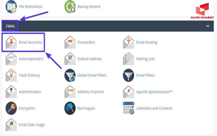 افزودن حساب ایمیل جدید