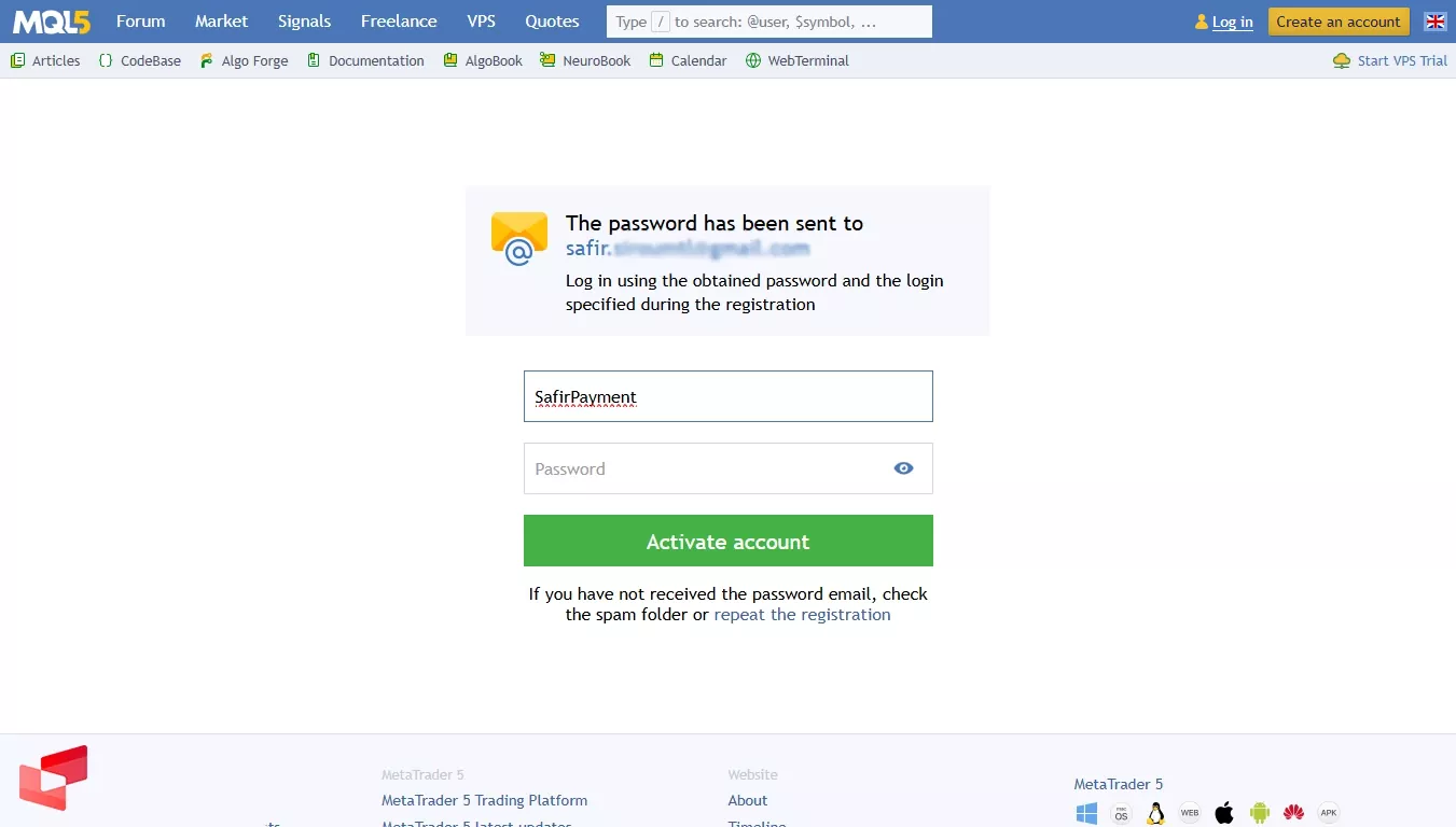 مراحل ساخت حساب MQL5