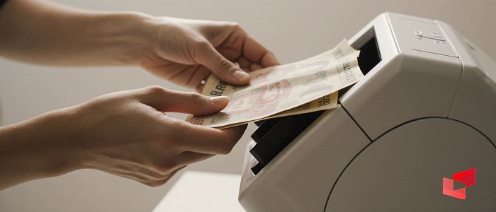 فعالیت کارکنان صرافی کرمان با لباس فرم و سیستم‌های رایانه‌ای پیشرفته