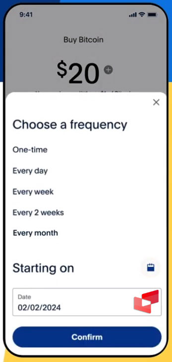 پرداخت دوره‌ای خرید بیت کوین با پی پال