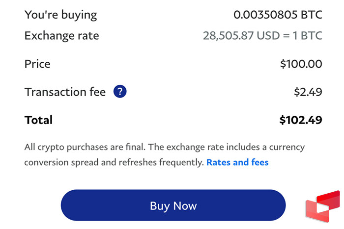 بررسی نهایی پرداخت هزینه خرید بیت کوین با پی پال