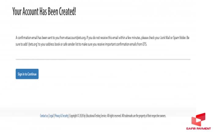 ساخت اکانت به اتمام رسید