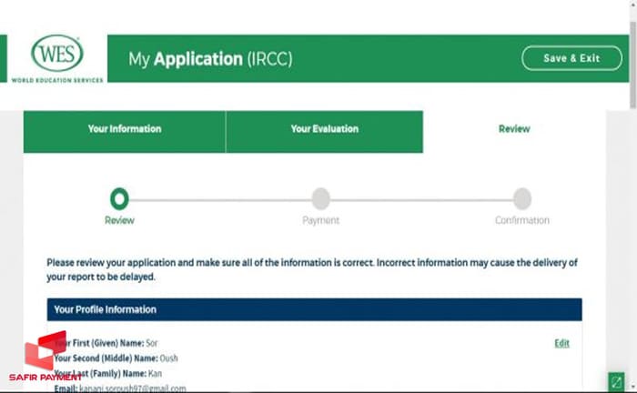 راهنمای ثبت نام در امتحان wes