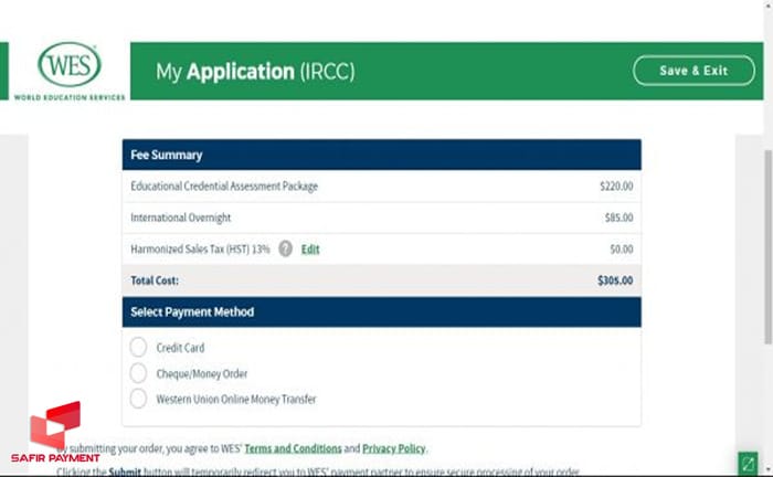 راهنمای ثبت نام در wes
