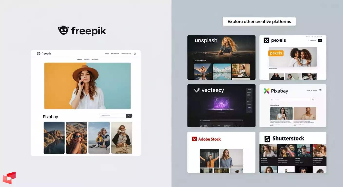نمایی از تصاویر و وکتورهای قابل دانلود در سایت جایگزین فری پیک