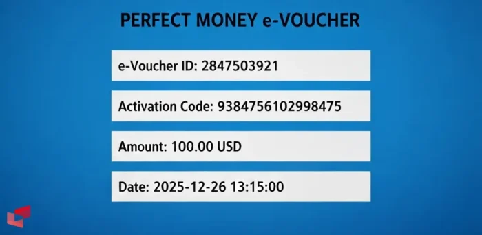 عکس ووچر پرفکت مانی و اجزای اصلی آن