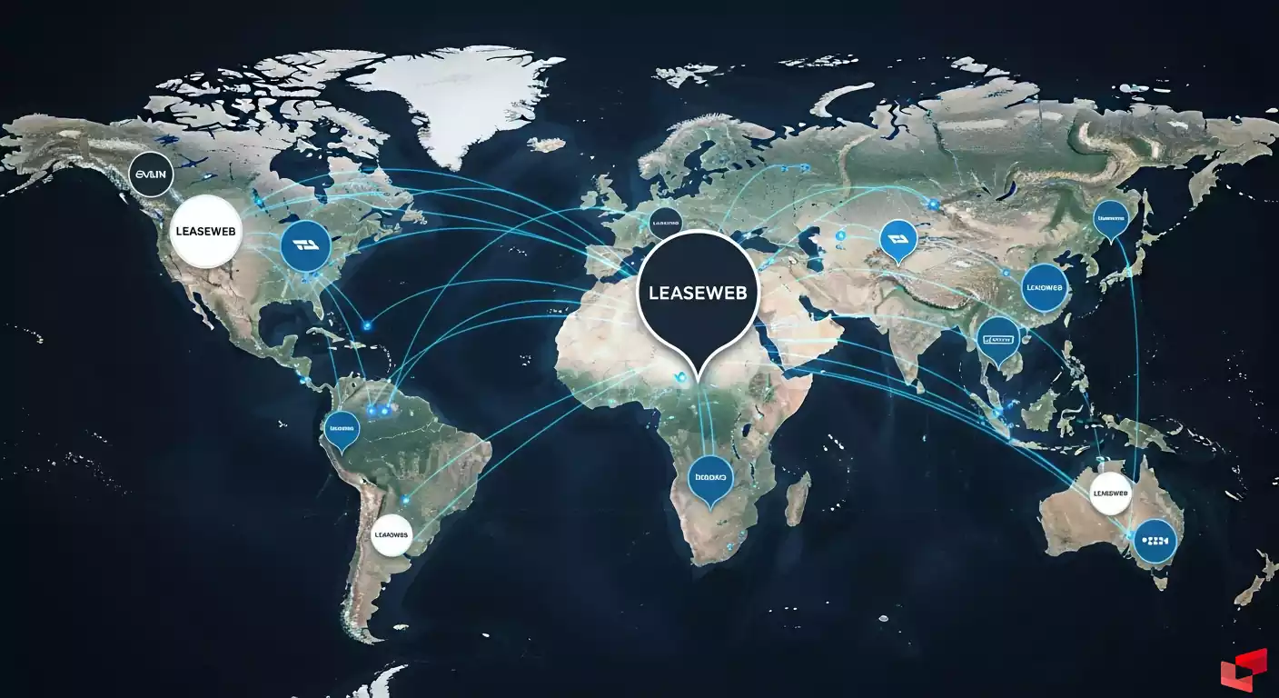 موقعیت جهانی دیتاسنتر لیزوب روی نقشه