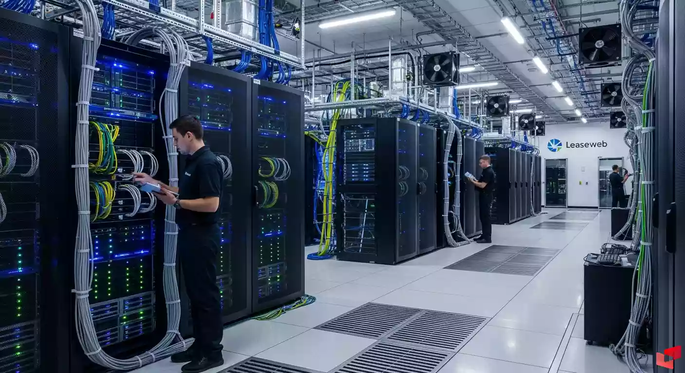 اتاق سرورهای پرقدرت در دیتاسنتر Leaseweb