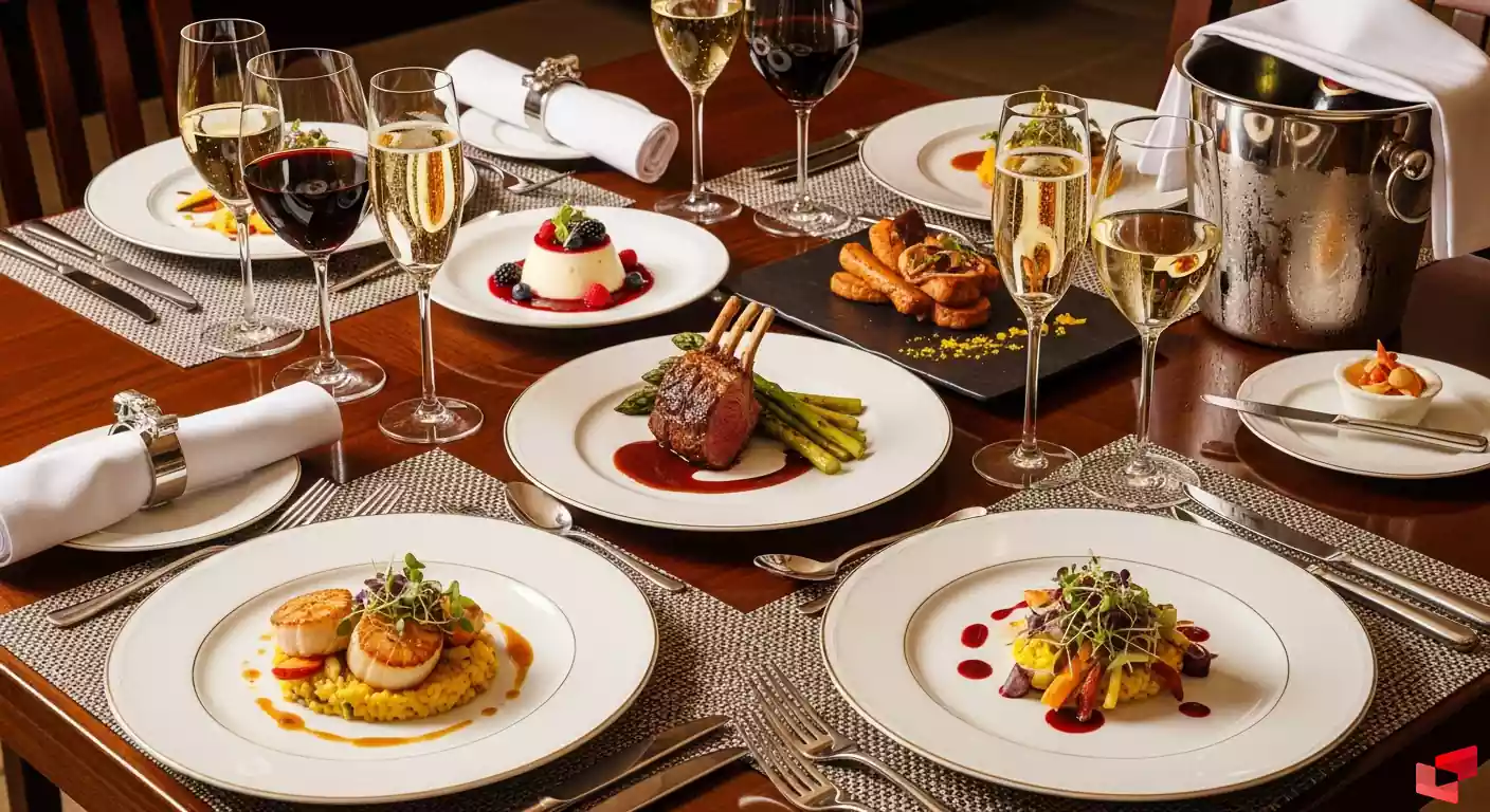 سرو غذا در رستوران 10 ستاره