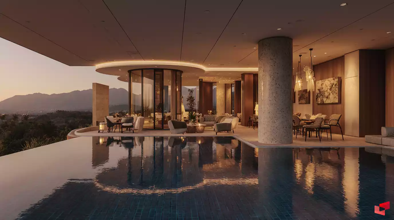 استخر و فضای تفریحی خاص در هتل ۱۰ ستاره جهان