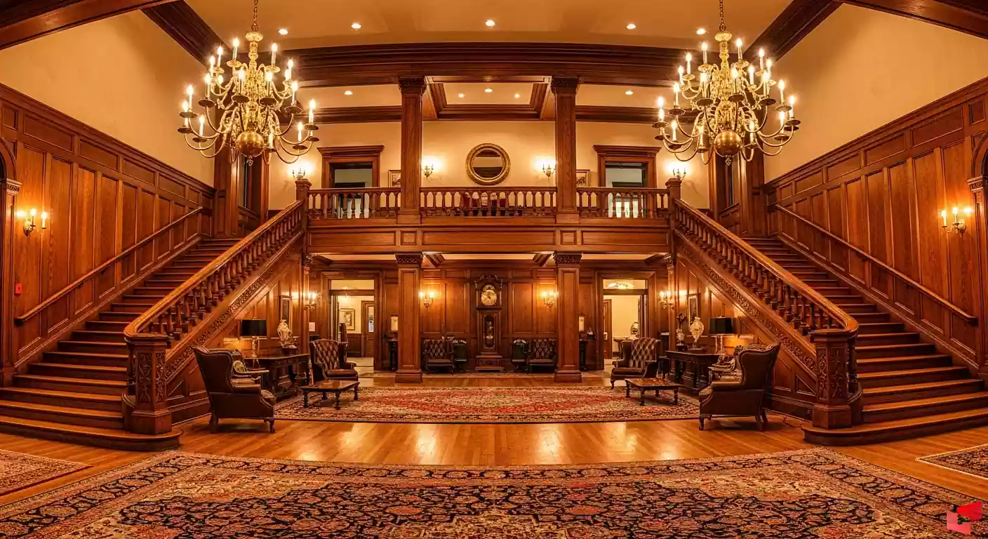 فضای داخلی و لابی تاریخی هتل استنلی