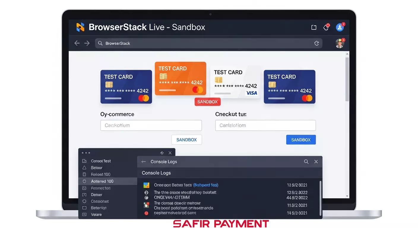 تست پرداخت BrowserStack با کارت فیک
