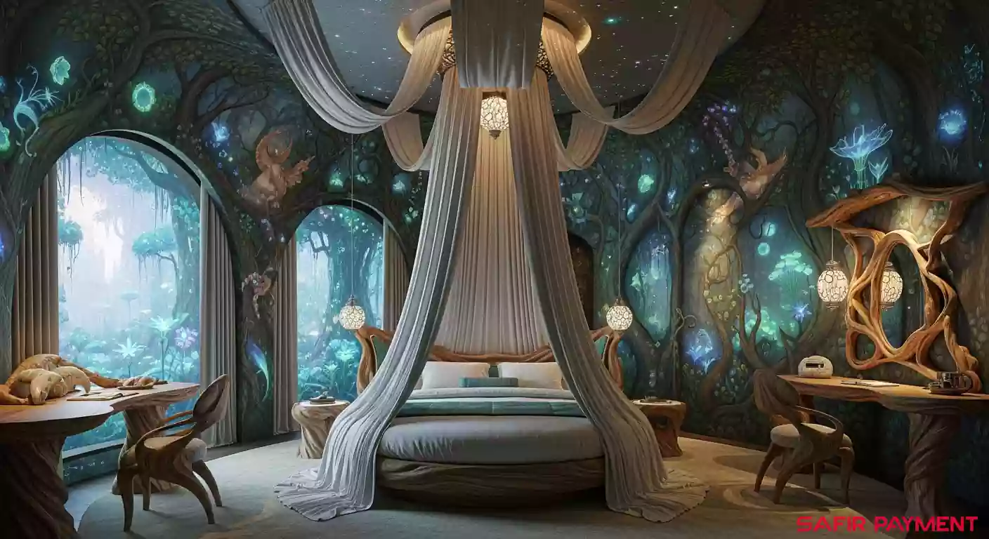 اتاق خواب یکی از انواع هتل منحصر به فرد با دکوراسیون خاص