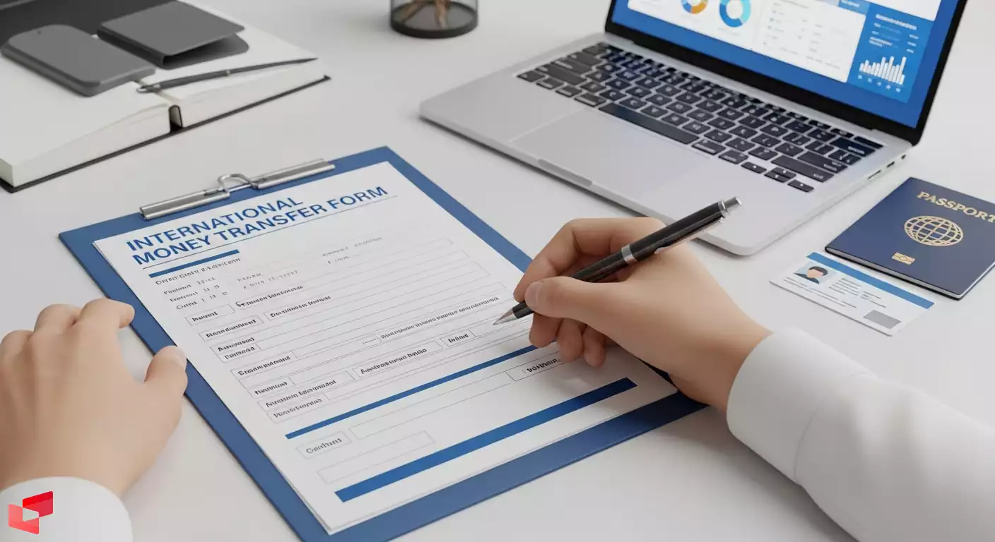 فرم پرشده حواله ارزی برای انتقال پول