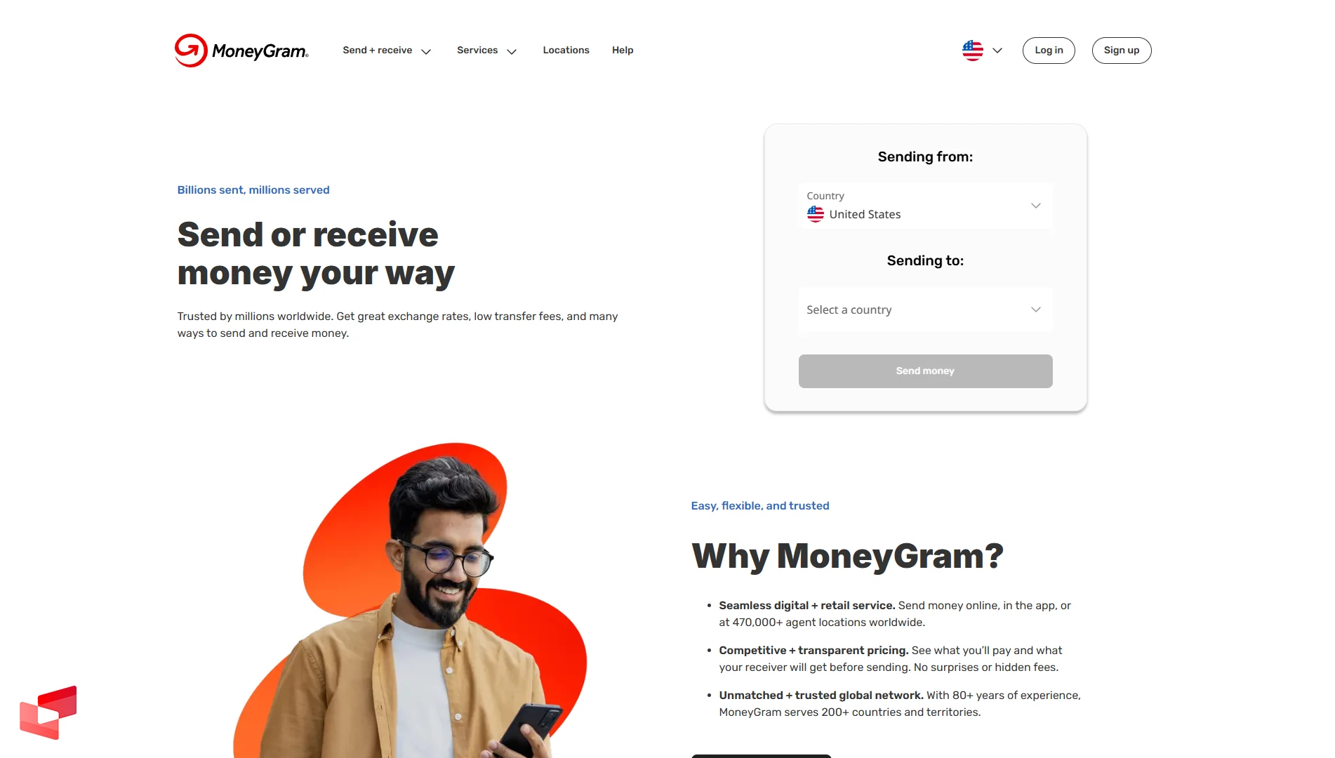 صفحه اصلی سایت مانی گرام برای افتتاح حساب