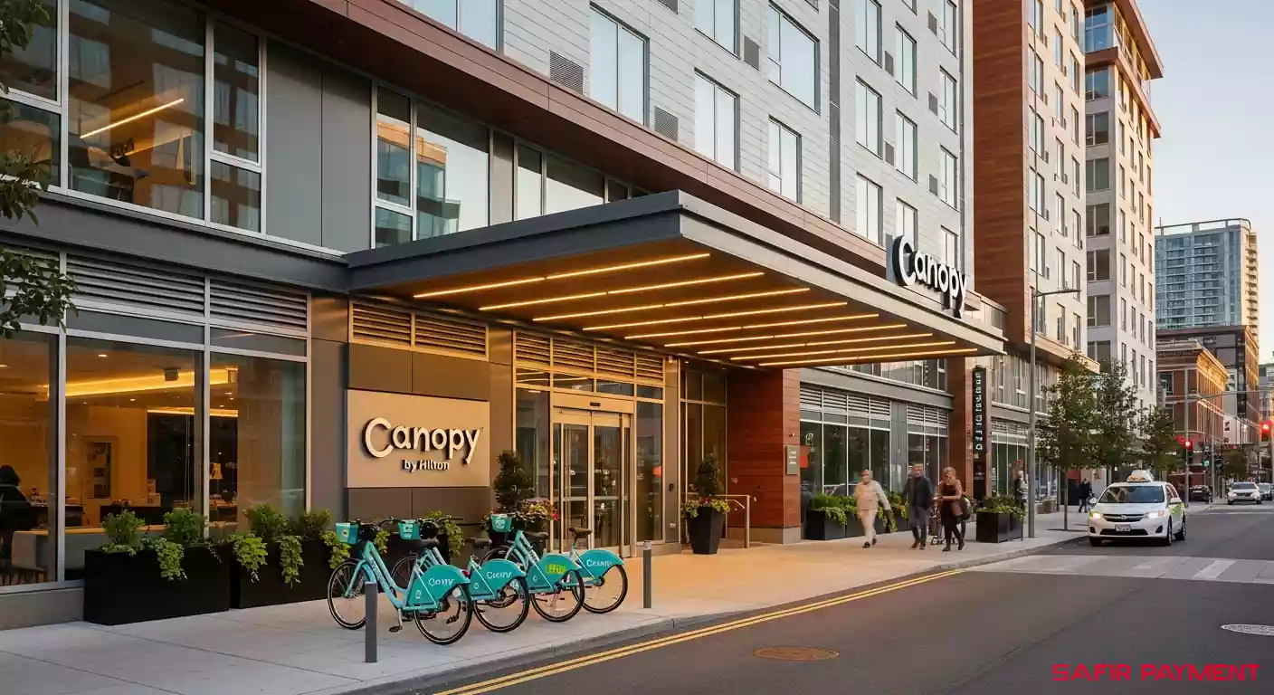 عکس لابی لوکس هتل هیلتون با طراحی مدرن