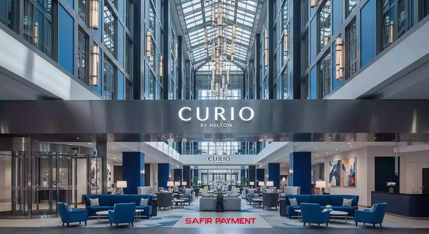 تصویر استخر روباز در یکی از هتل های زنجیره ای هیلتون