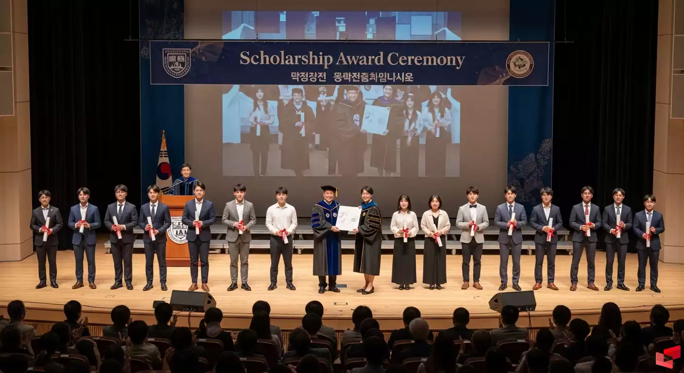 عکس مراسم اعطای بورسیه تحصیلی به دانشجویان ممتاز