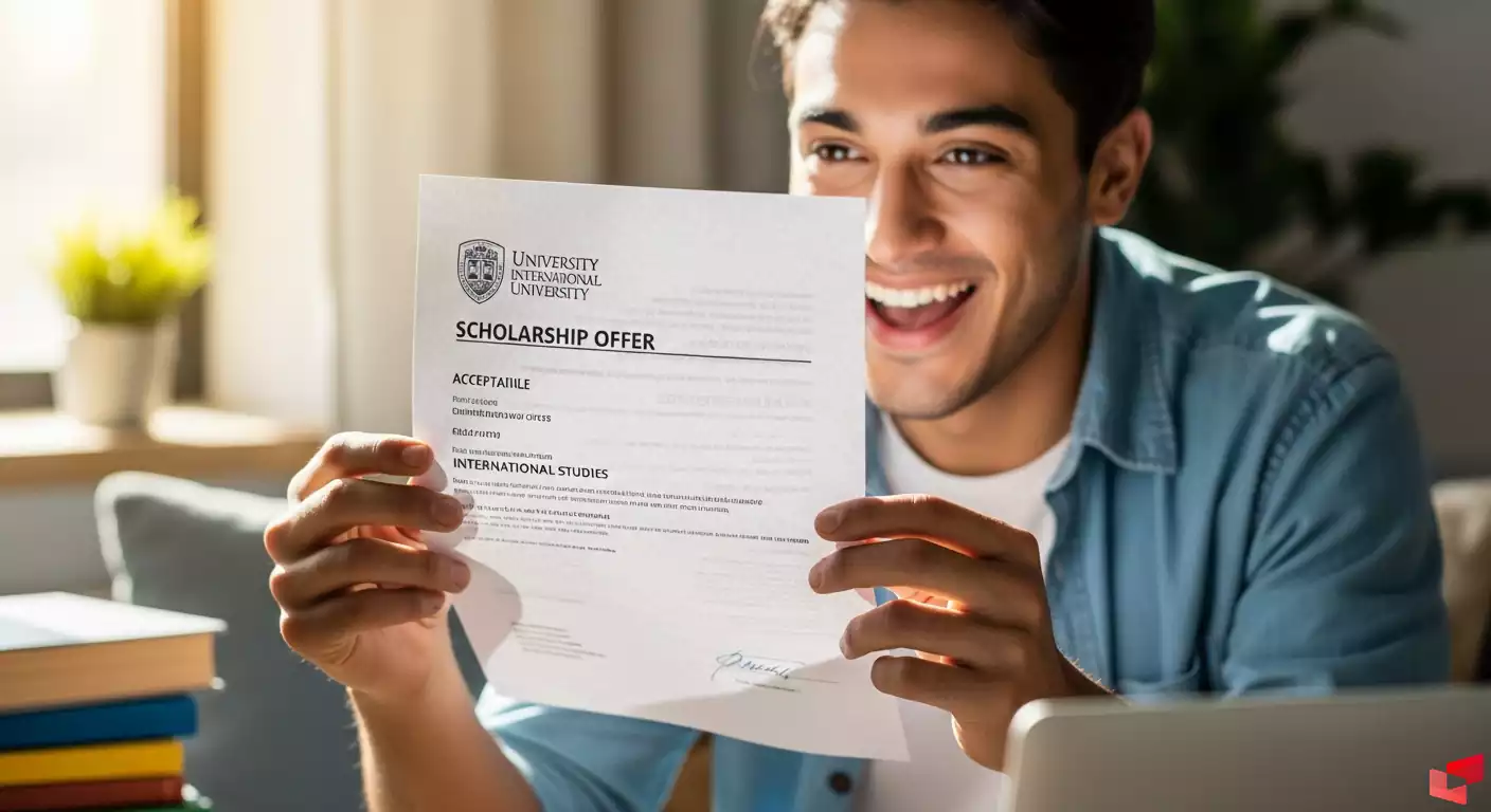 تصویر نامه پذیرش بورسیه از دانشگاه معتبر خارجی