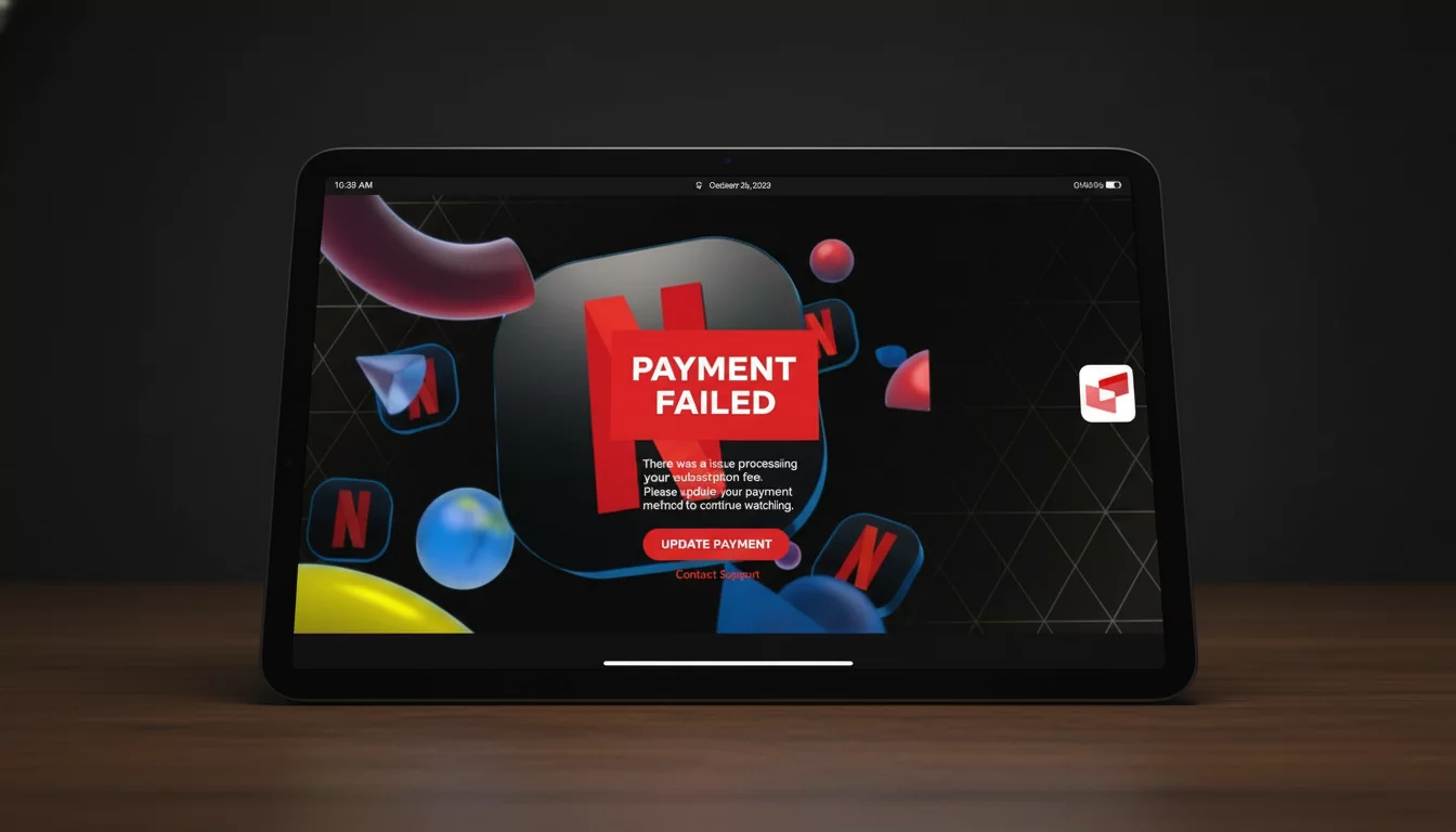 عدم موفقیت در پرداخت برای ساخت نتفلیکس