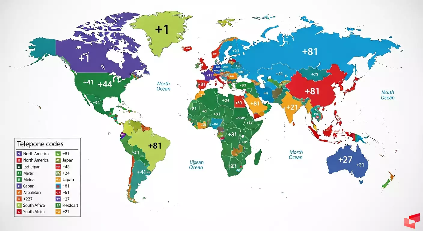 نمایش کد کشورها در سیستم اطلاعات جغرافیایی (GIS) برای تحلیل و مکان‌یابی دقیق