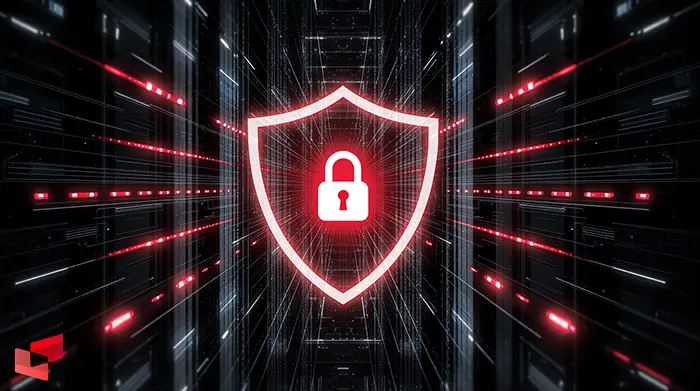 سرور هتزنر با کابل‌کشی و تجهیزات شبکه داخل دیتاسنتر