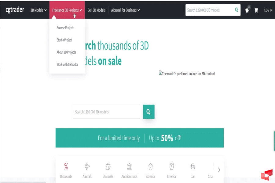 گزینه freelance 3d project را انتخاب کنید