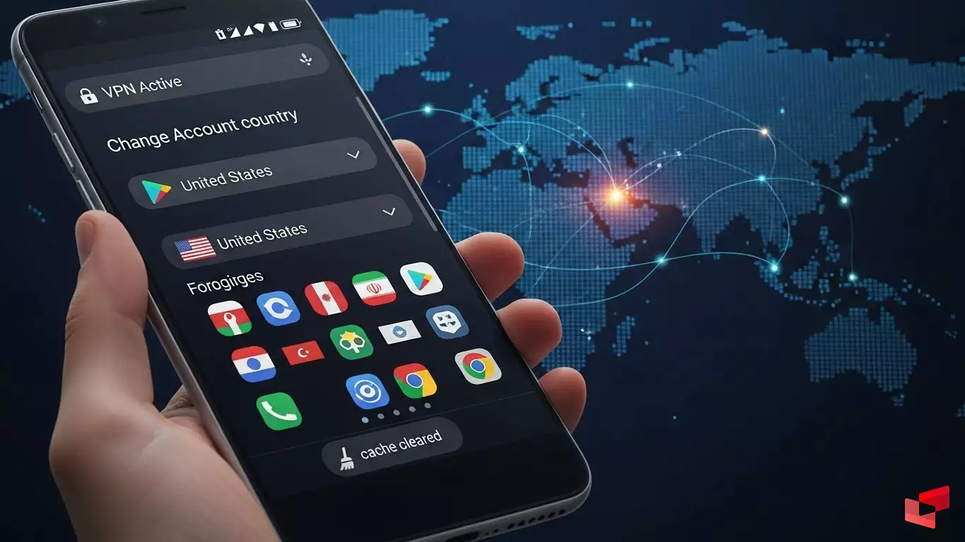 آموزش رفع تحریم گوگل پلی با تغییر کشور