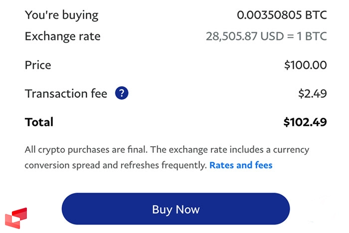 بررسی نهایی خرید ارز دیجیتال با پی پال در نسخه وب