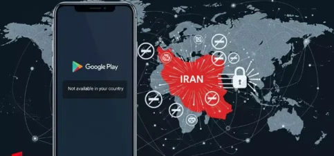 تصویر آموزش رفع تحریم گوگل پلی برای کاربران ایرانی با نمایش رابط کاربری گوگل پلی