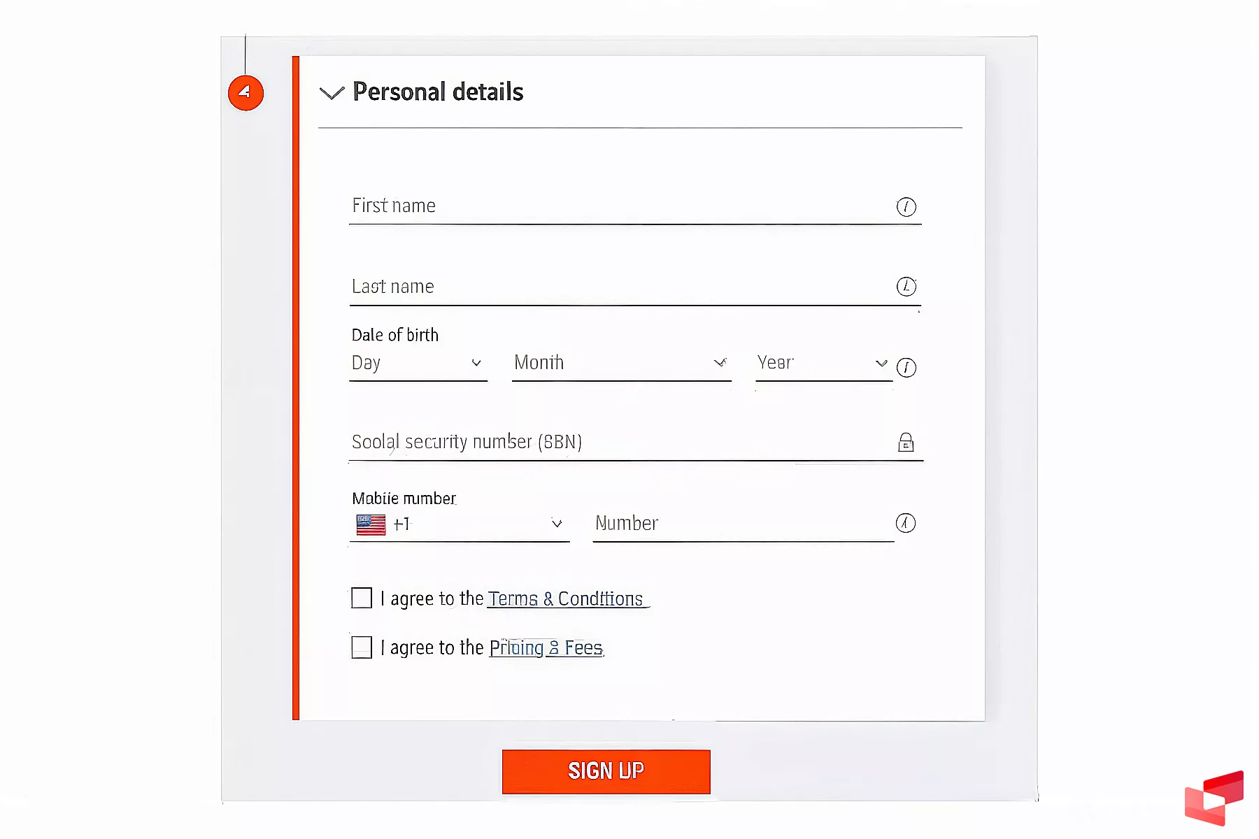 وارد کردن اطلاعات شخصی در مراحل افتتاح حساب payoneer