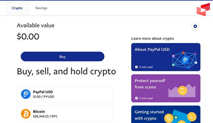 انتخاب ارز مورد نظر برای خرید کریپتو با پی پال