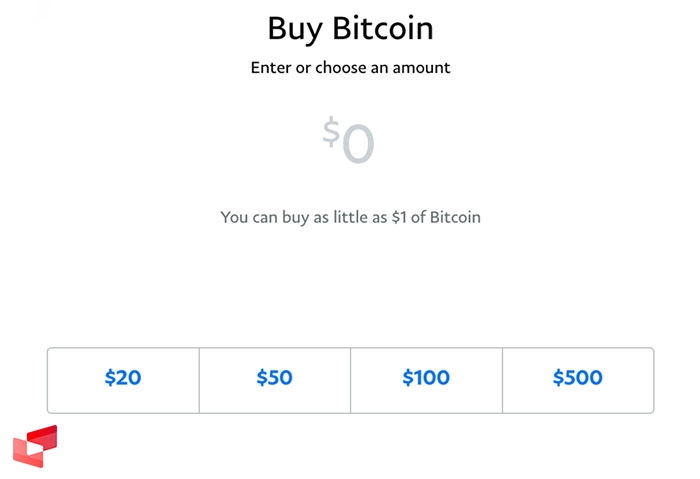 مشخص کردن مقدار خرید ارز دیجیتال با paypal در نسخه وب