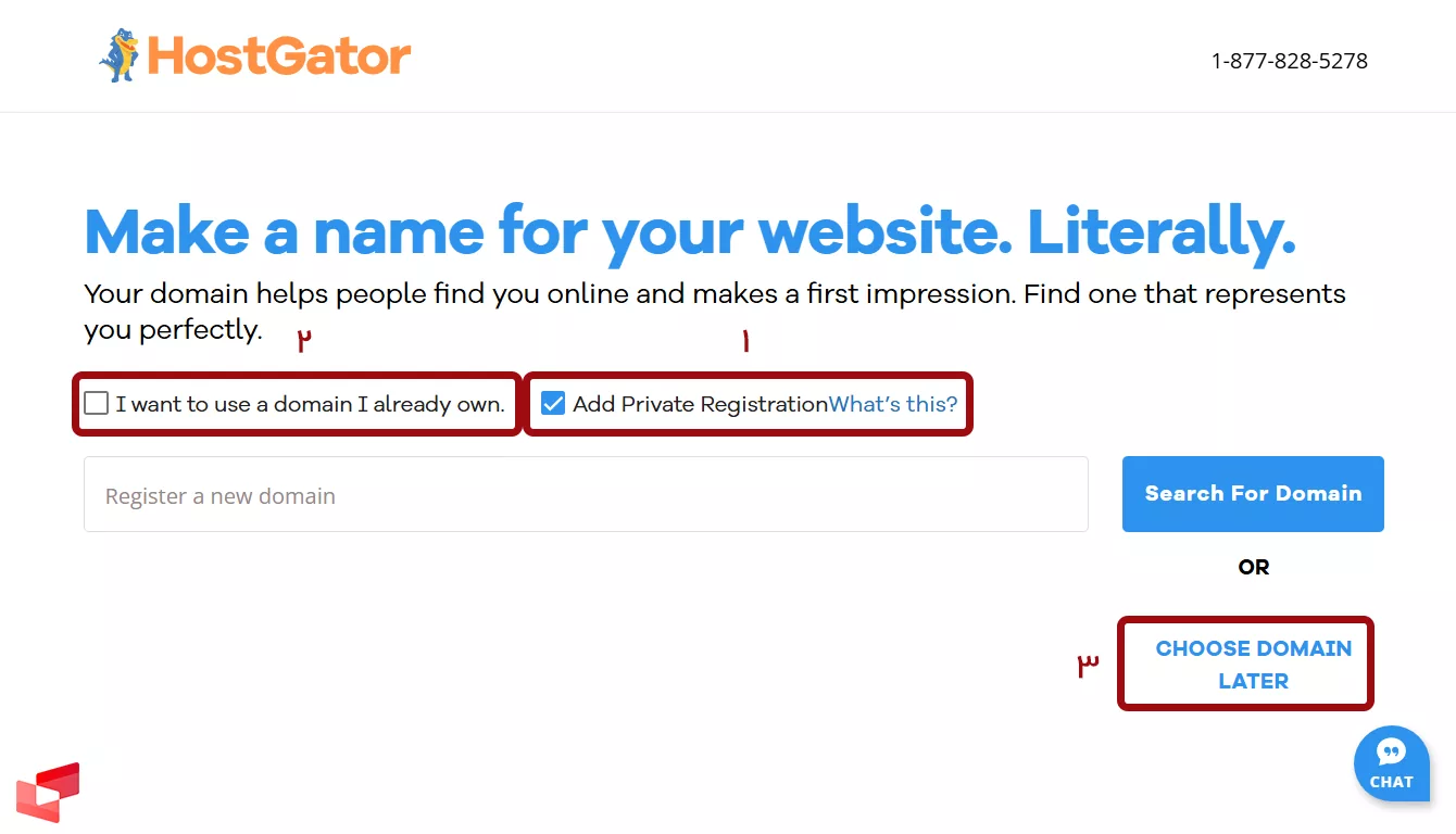 عکس آموزشی ثبت دامنه در سایت hostgator