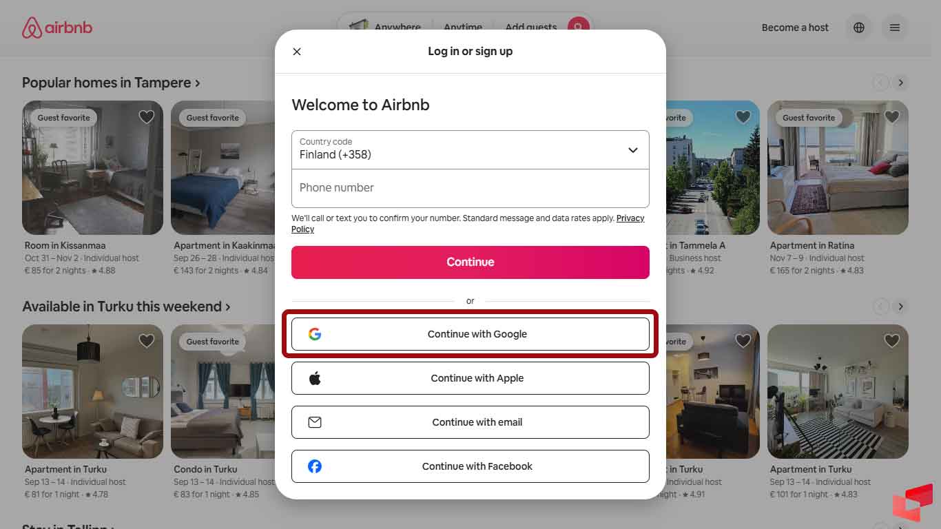 رزرو در Airbnb