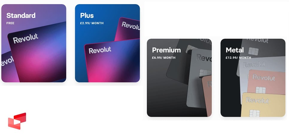انواع کارت Revolut