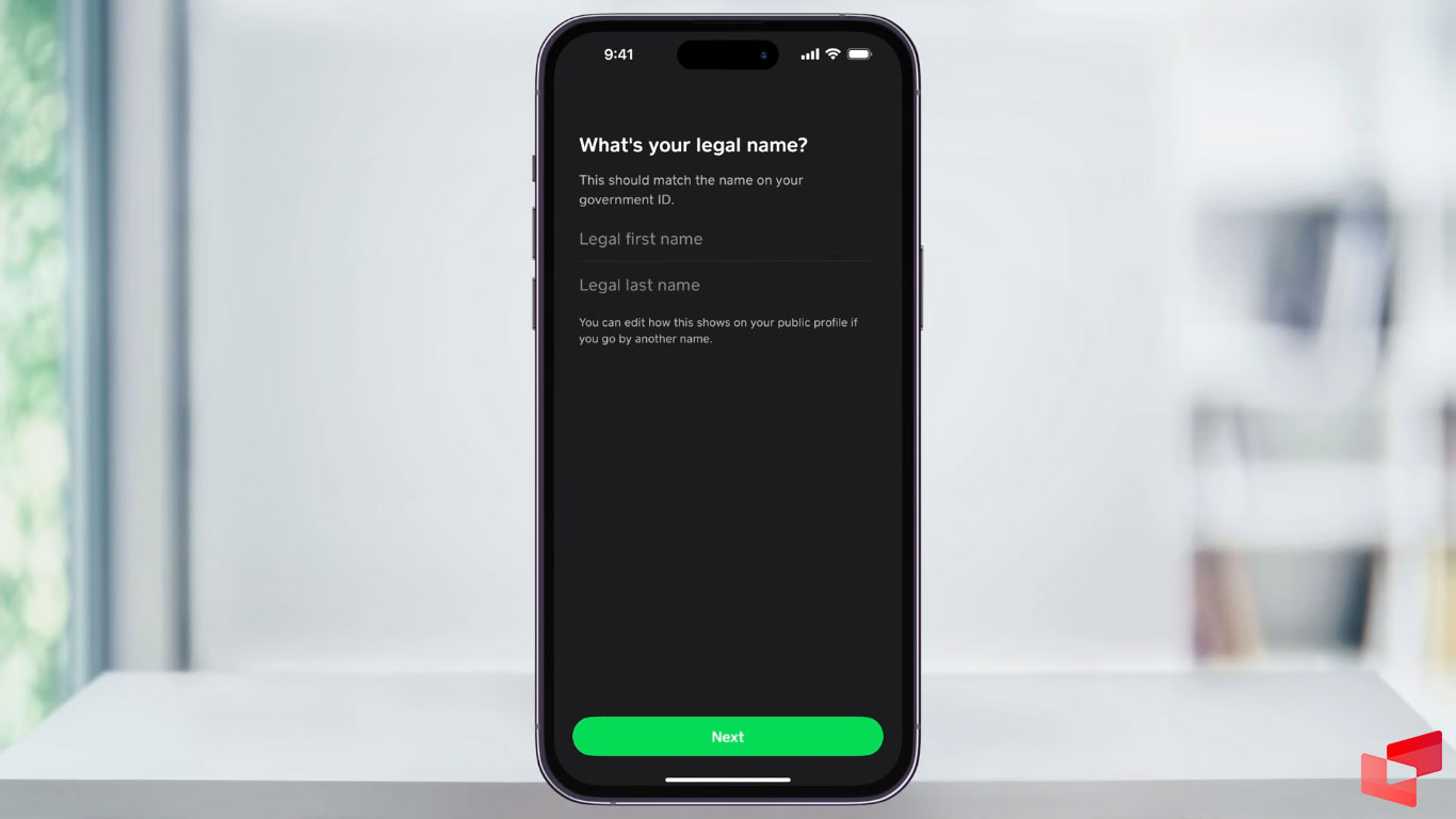 ثبت‌نام در Cash App