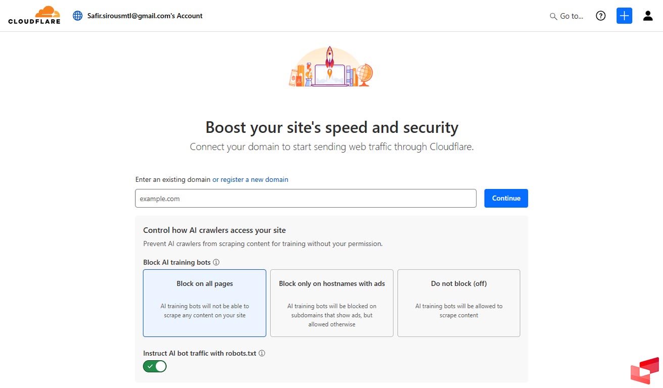 اتصال دامنه به کلودفلر