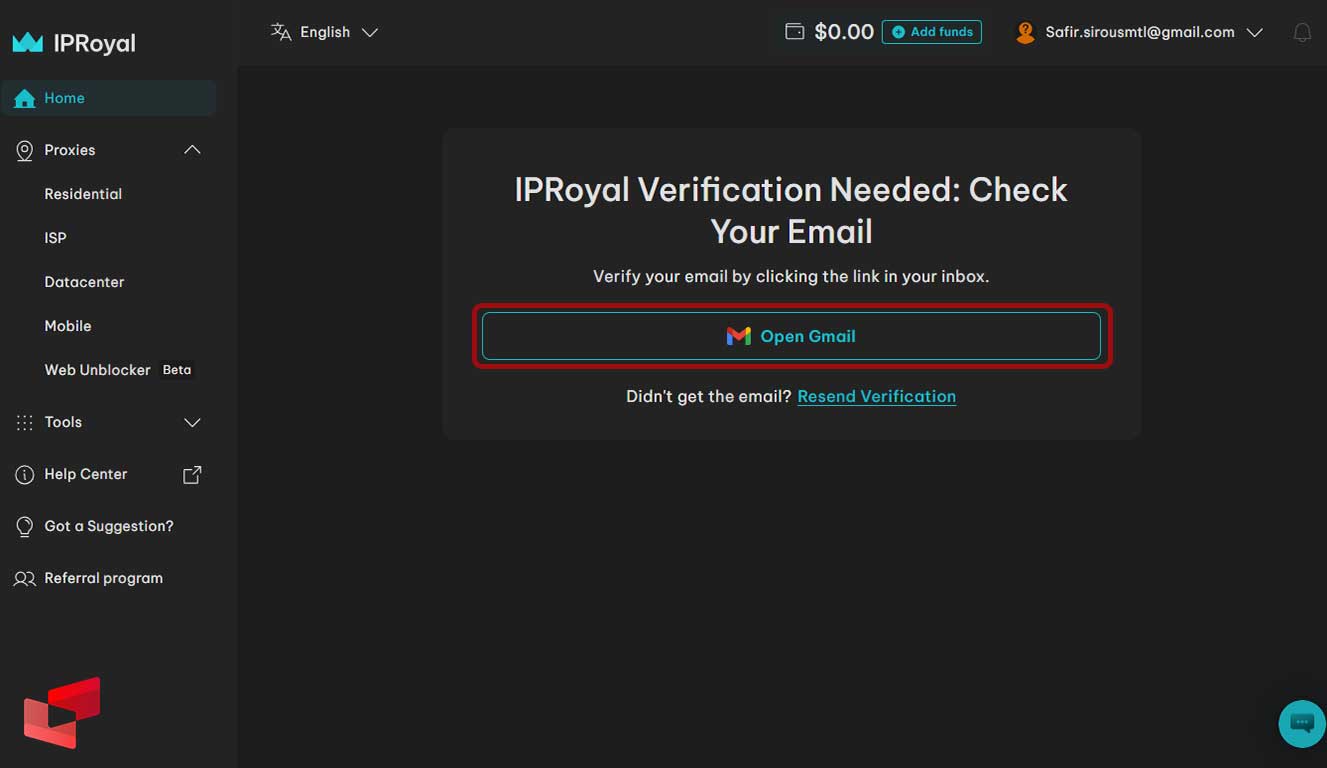 نحوه ثبت‌نام در IPRoyal