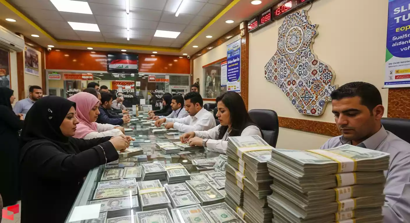 تصویری از صرافی دینار عراق