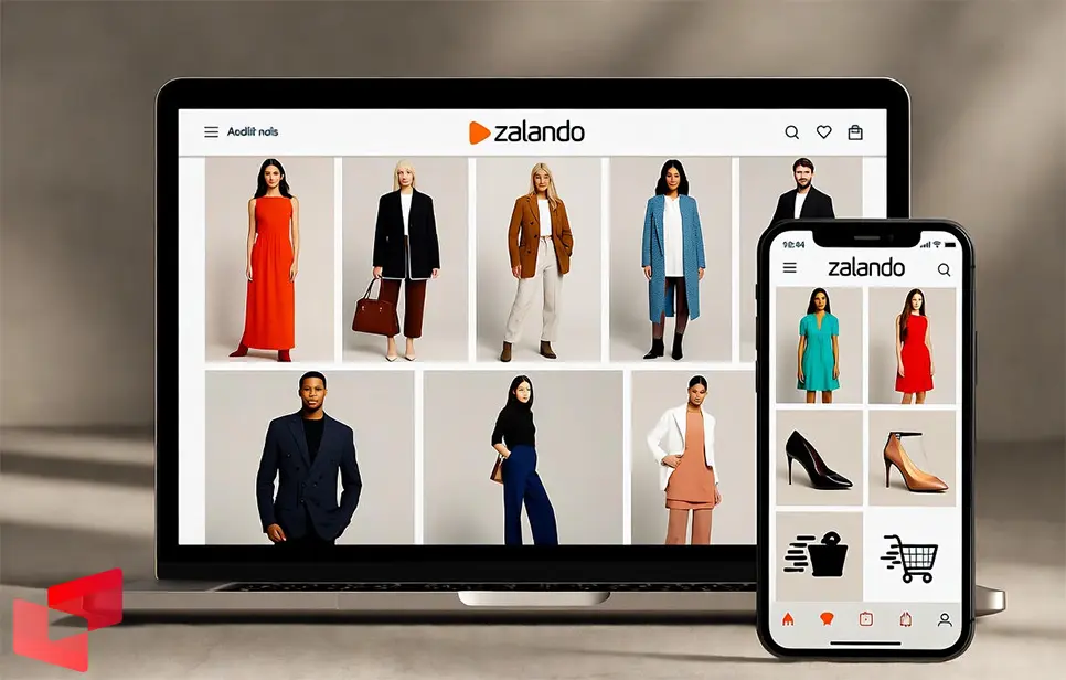 تصویر صفحه اصلی سایت زالاندو (Zalando)