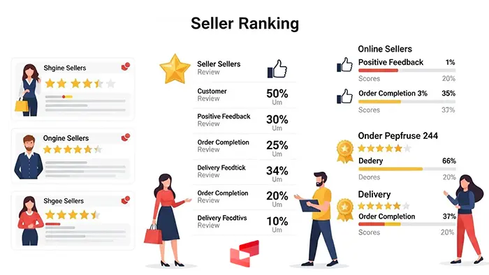 سیستم امتیازدهی و رتبه‌بندی فروشندگان علی اکسپرس